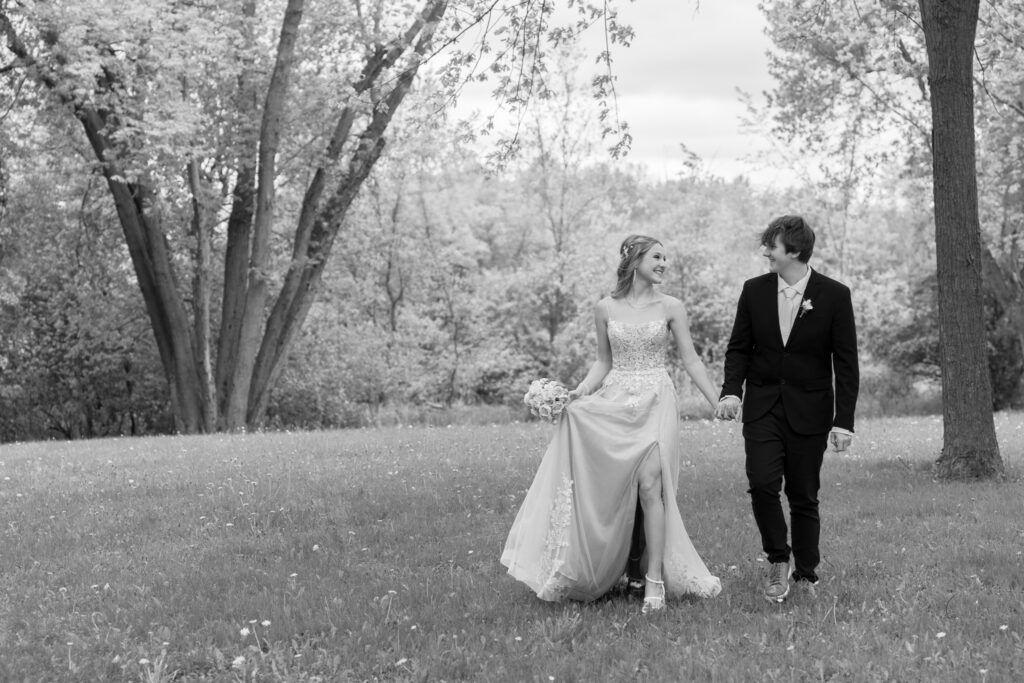 Spring prom portraits at Pike Lake in Kettle Moraine State Park Wisconsin
