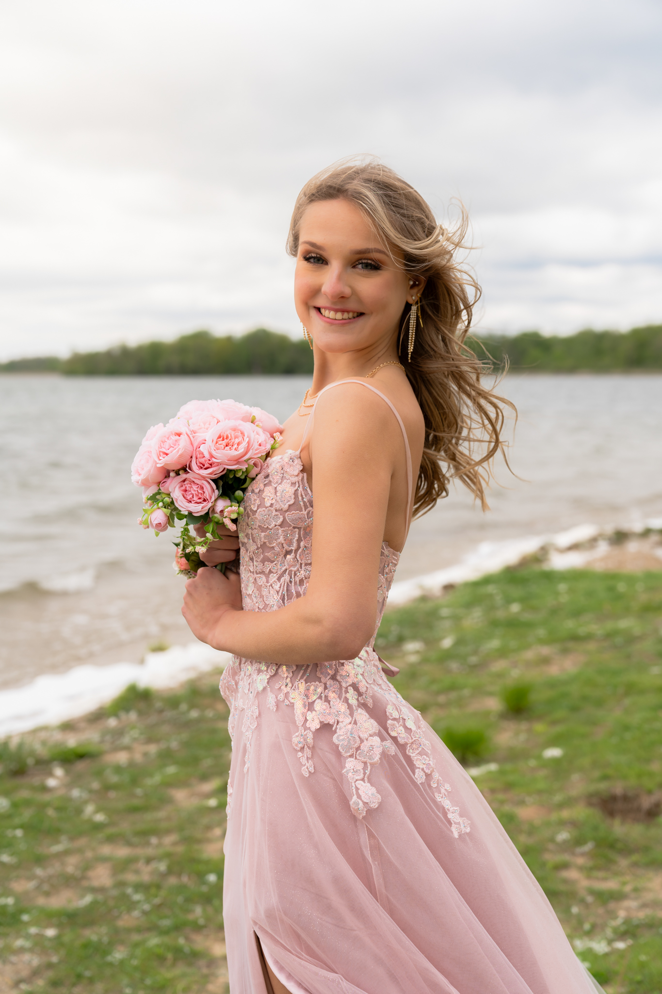 Spring prom portraits at Pike Lake in Kettle Moraine State Park Wisconsin